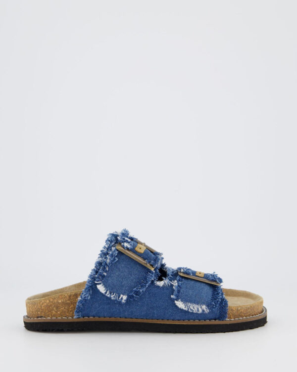 Women’s Buckle Slipper Jeans Blue
