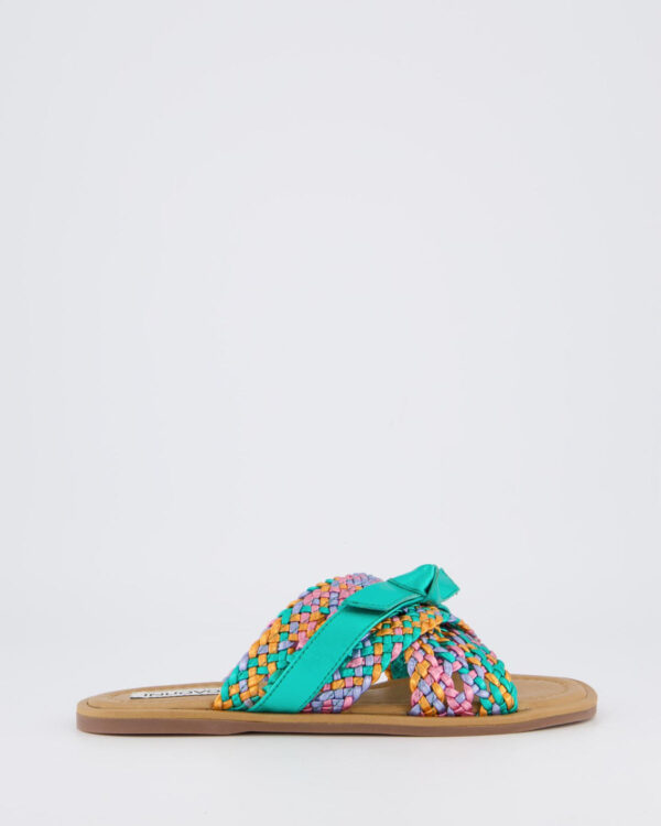Women’s Braided Slipper Metallic Green