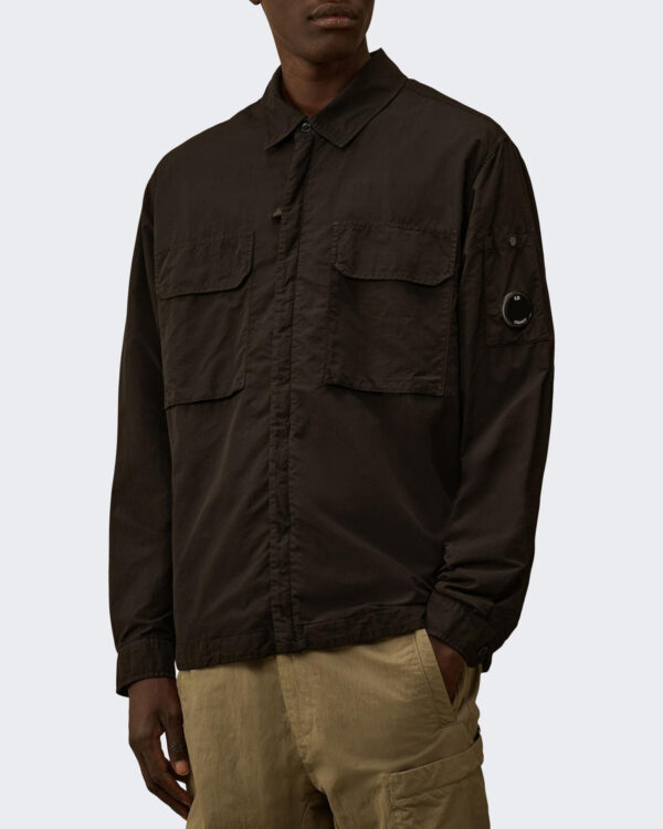 Men’s Lens Zipped Overshirt Black
