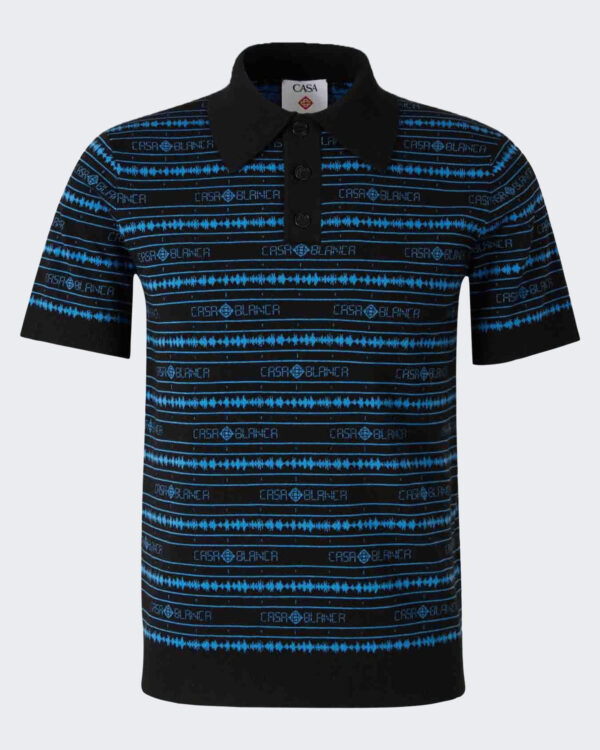 Casablanca Men’s Sound Wave Polo Black