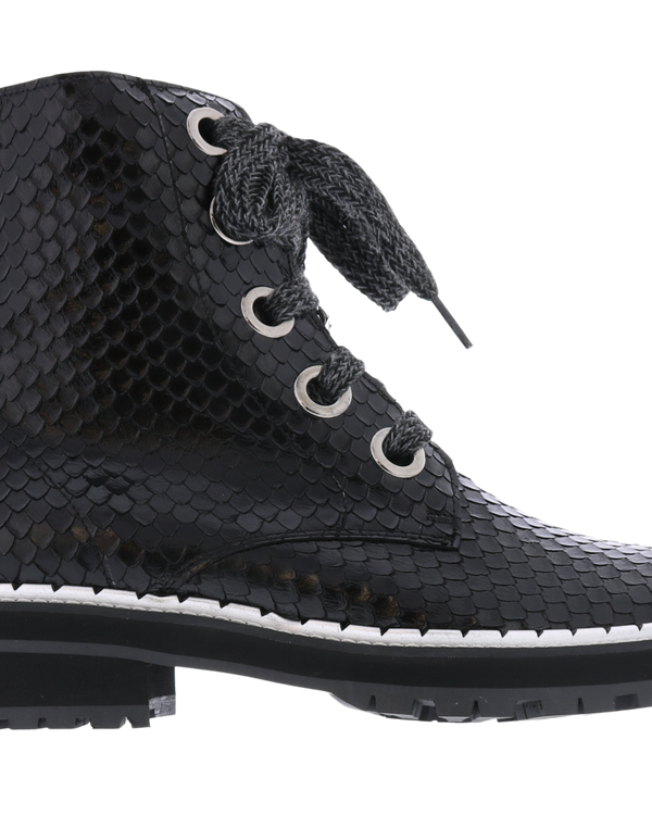 Pertini Women’s Phyton Print Lace Up enkellaarsjes