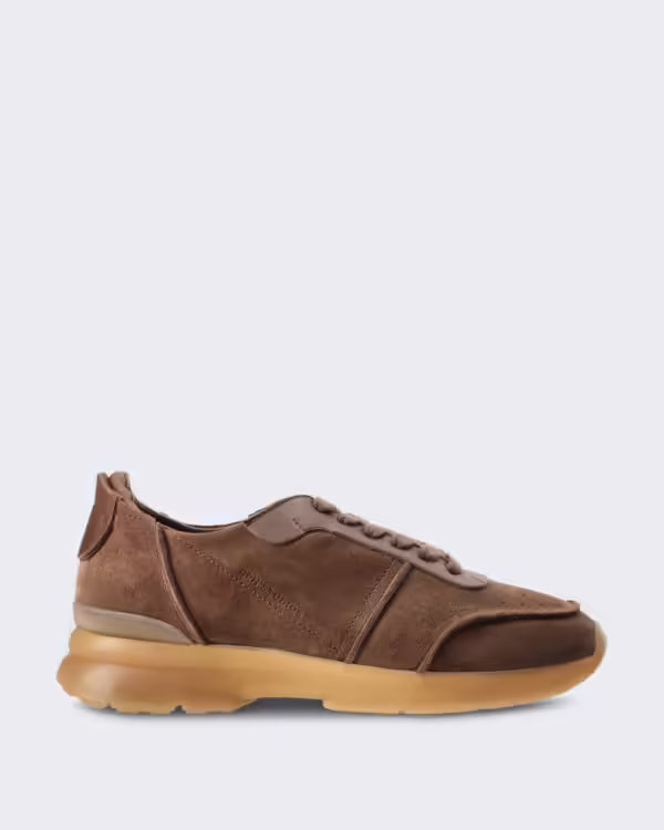 Women’s Schoen van leren mix in mokka