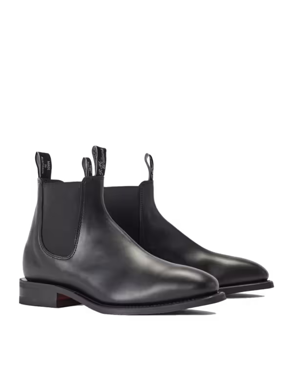 Craftsman Boot — Black Yearling Leather