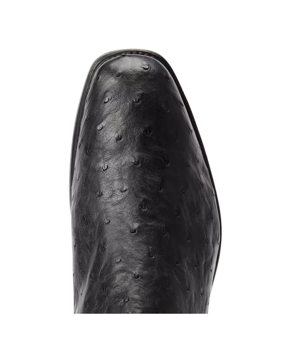 Craftsman Boot — Black Ostrich Leather