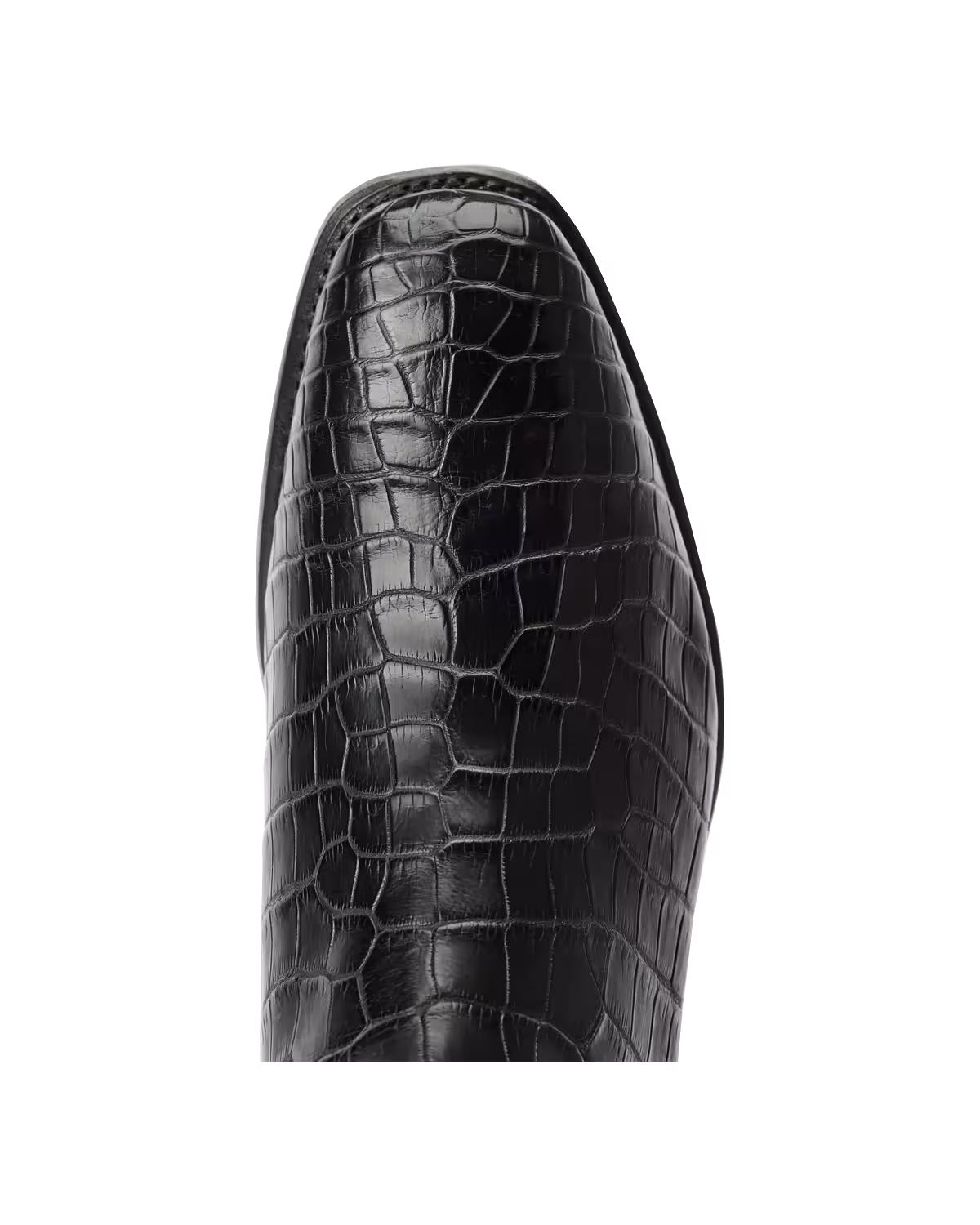 Craftsman Boot — Black Crocodile Leather