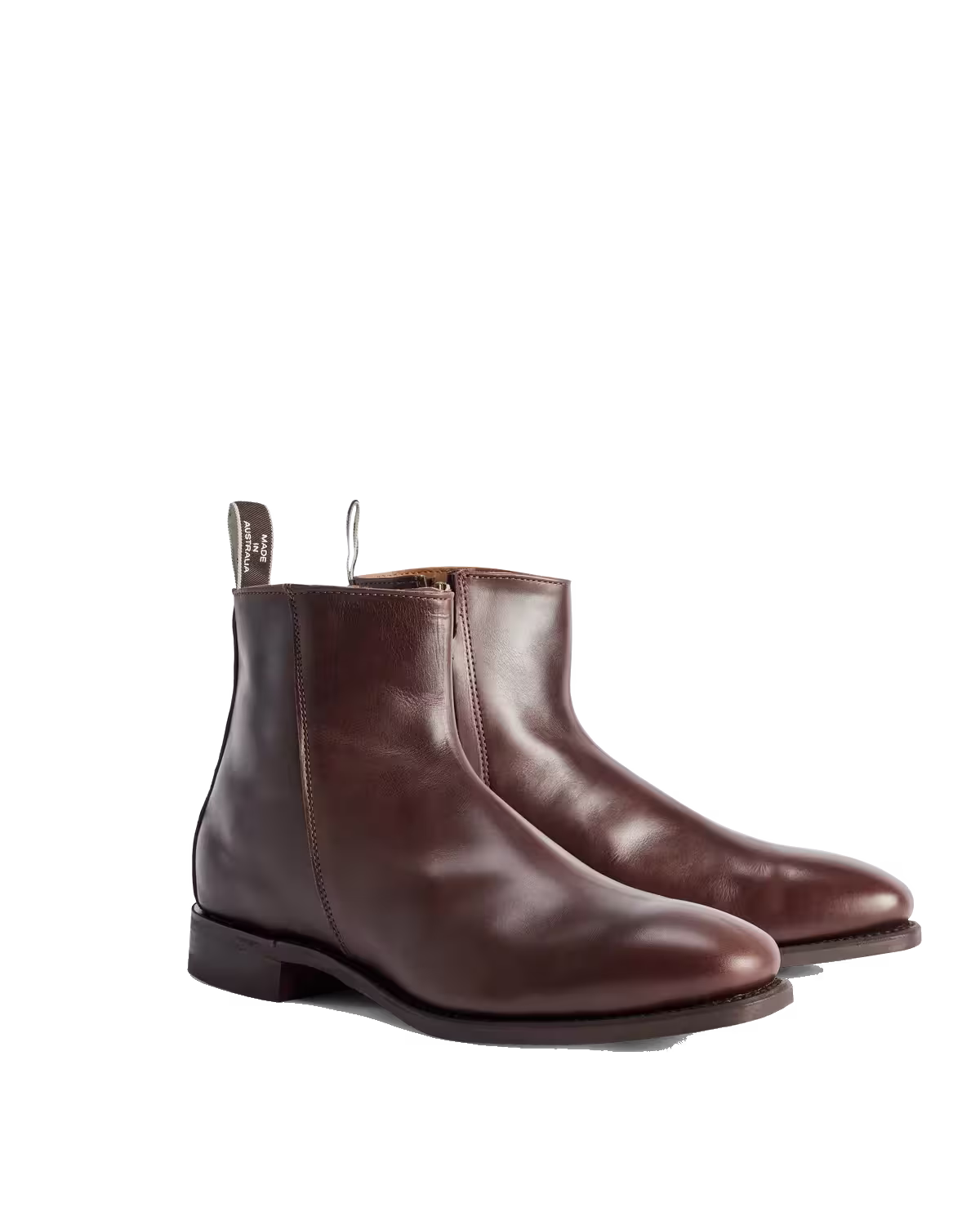 Craftsman Zip Boot — Cafe Waxy Pull-Up Leather