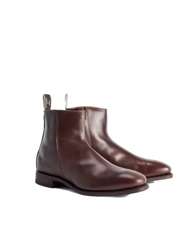 Craftsman Zip Boot — Cafe Waxy Pull-Up Leather