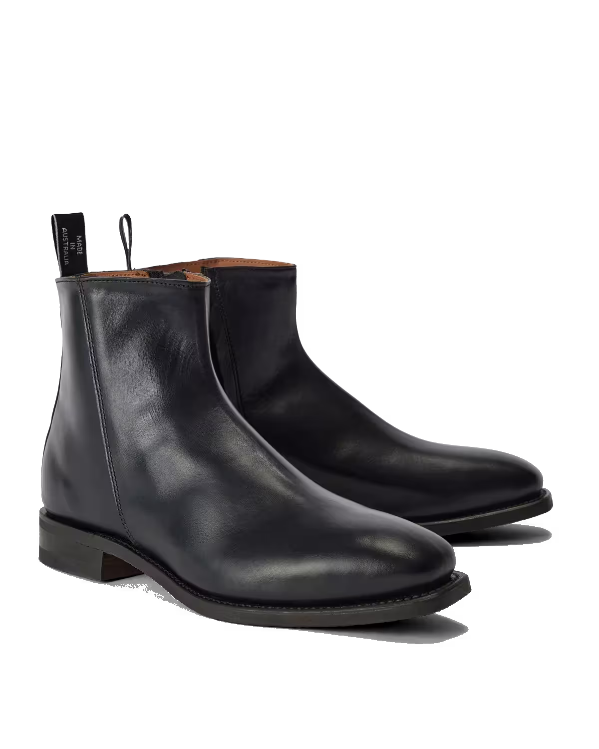 Craftsman Zip Boot — Nero Waxy Pull-Up Leather