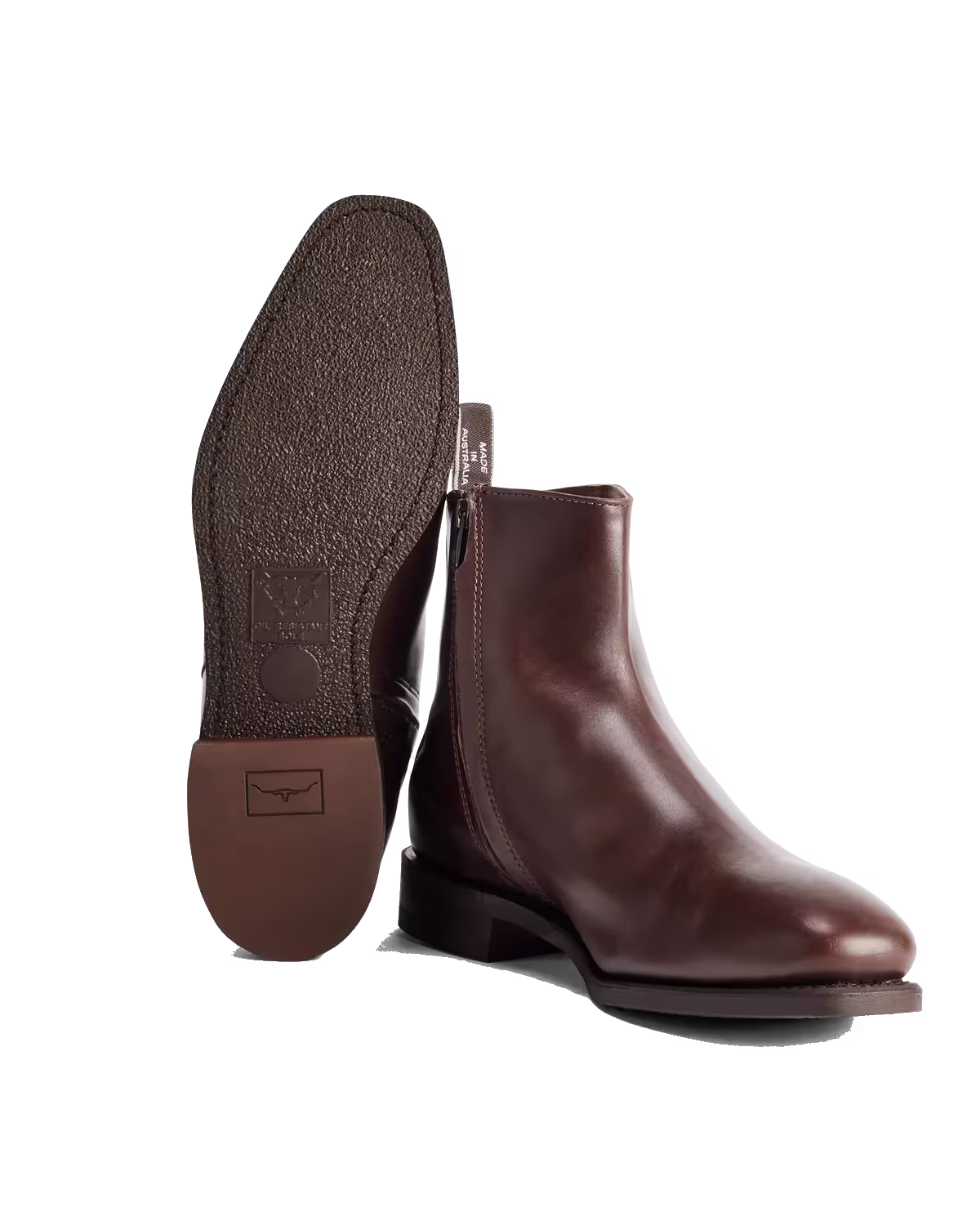 Craftsman Zip Boot — Cafe Waxy Pull-Up Leather