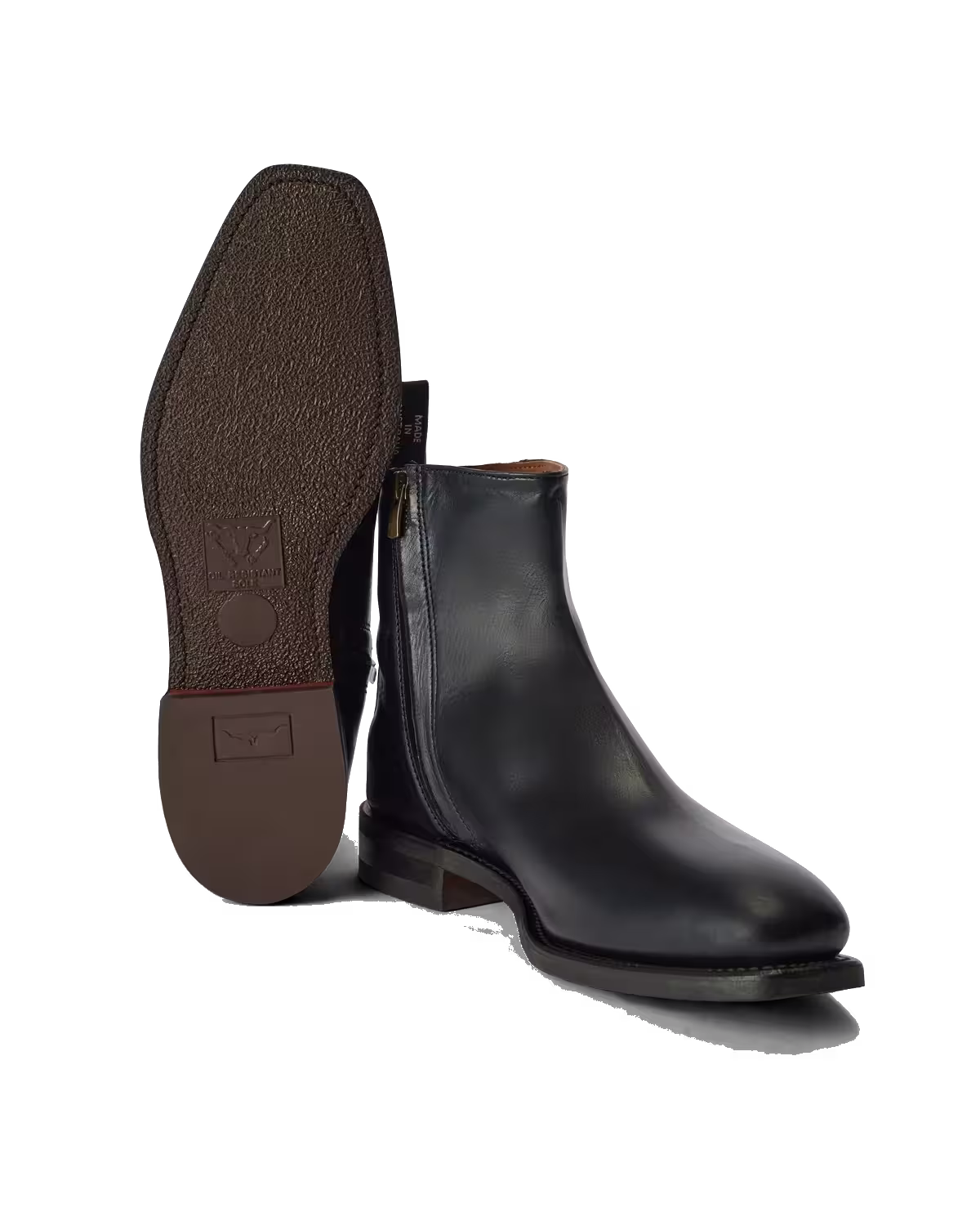 Craftsman Zip Boot — Nero Waxy Pull-Up Leather