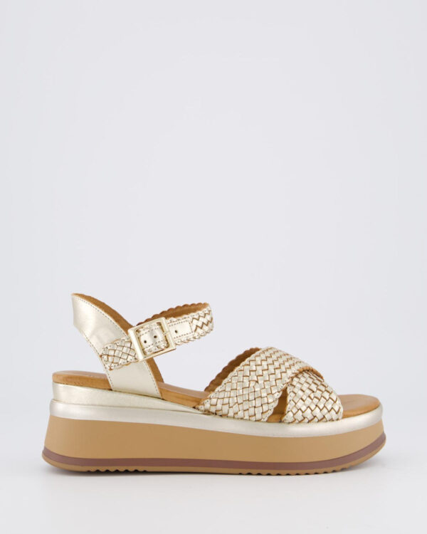 Women’s Braided Strap Sandal Metallic
