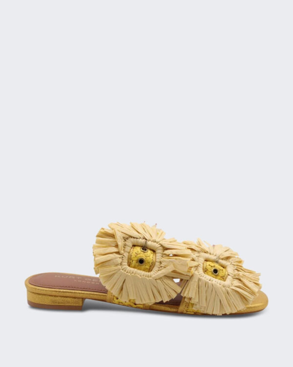Kurt Geiger Women’s Raffia Buckle slippers