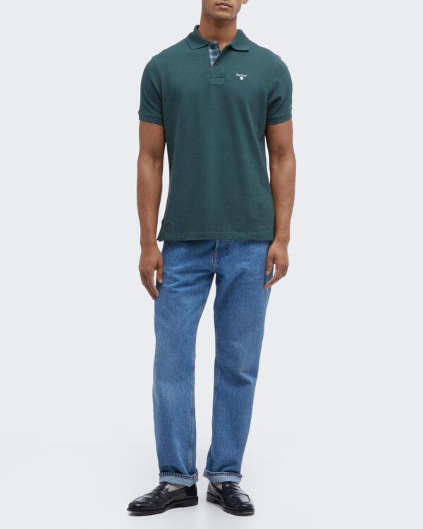 Barbour Men’s Tartan Pique Polo Green