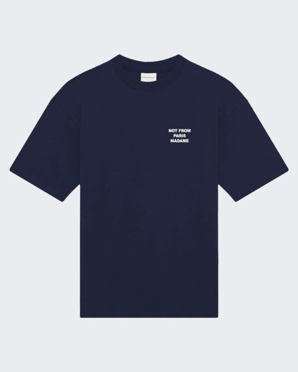 Drole De Monsieur Men’s Bold Slogan T-Shirt Blue