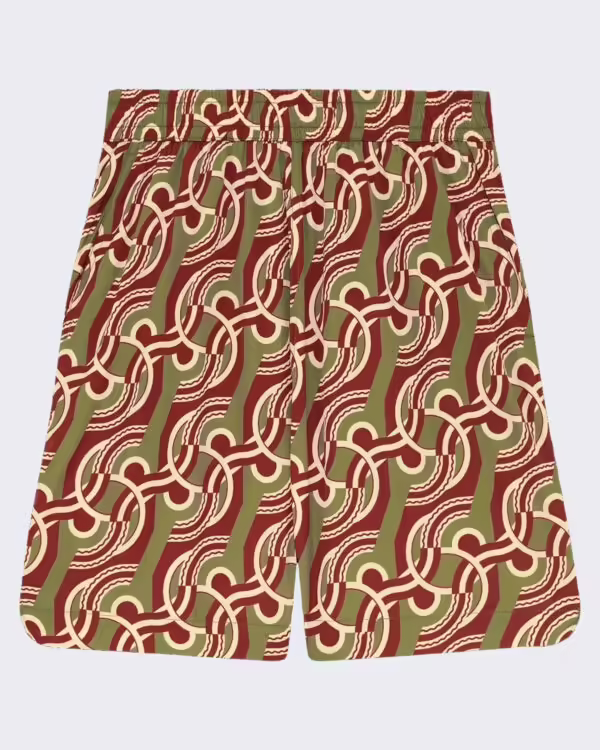 Men’s Chain Link Monogram Swimsuit Black