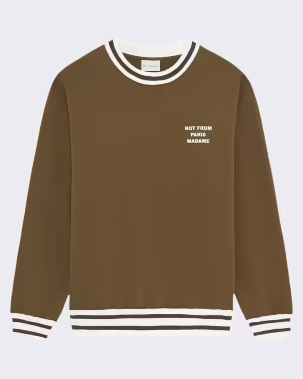 Men’s Sport Slogan Sweatshirt Brown