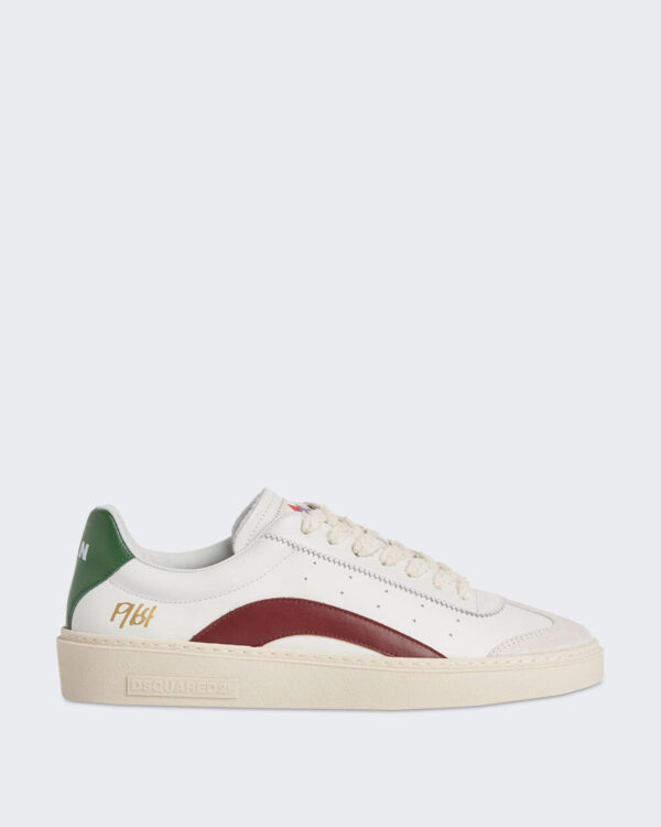 Dsquared2 Men’s Rider Sneaker White/Bordo