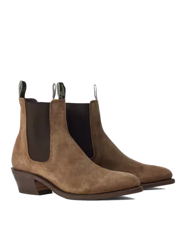 Edna Boot — Almond Waxed Suede