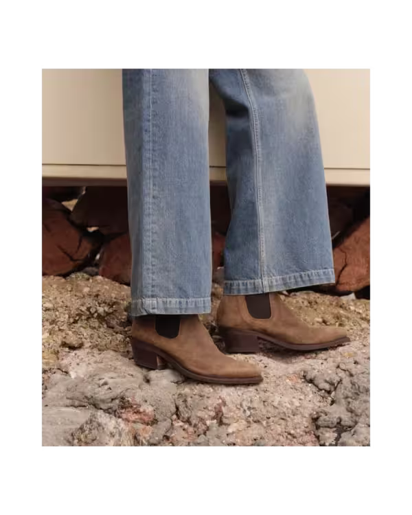 Edna Boot — Almond Waxed Suede