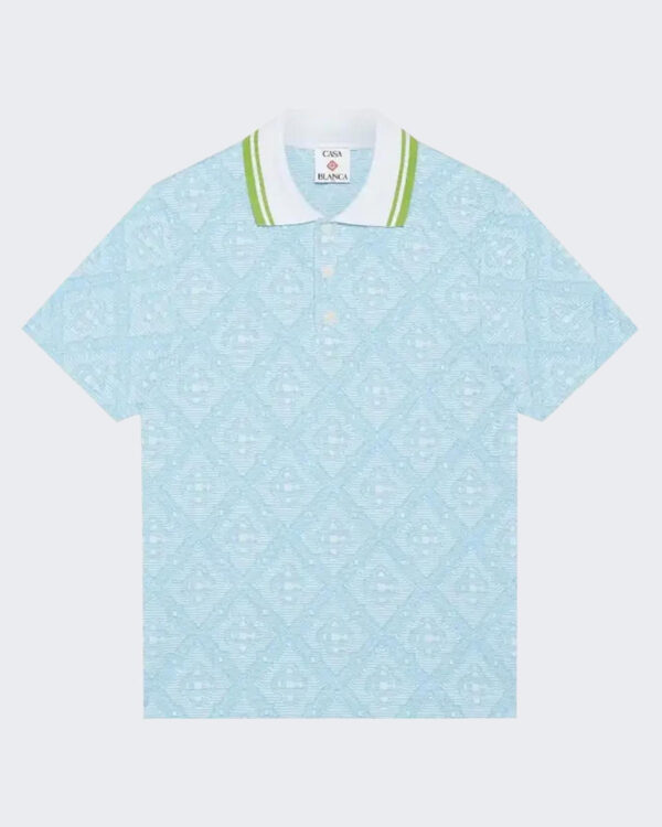 Casablanca Men’s Jacquard Polo Blue