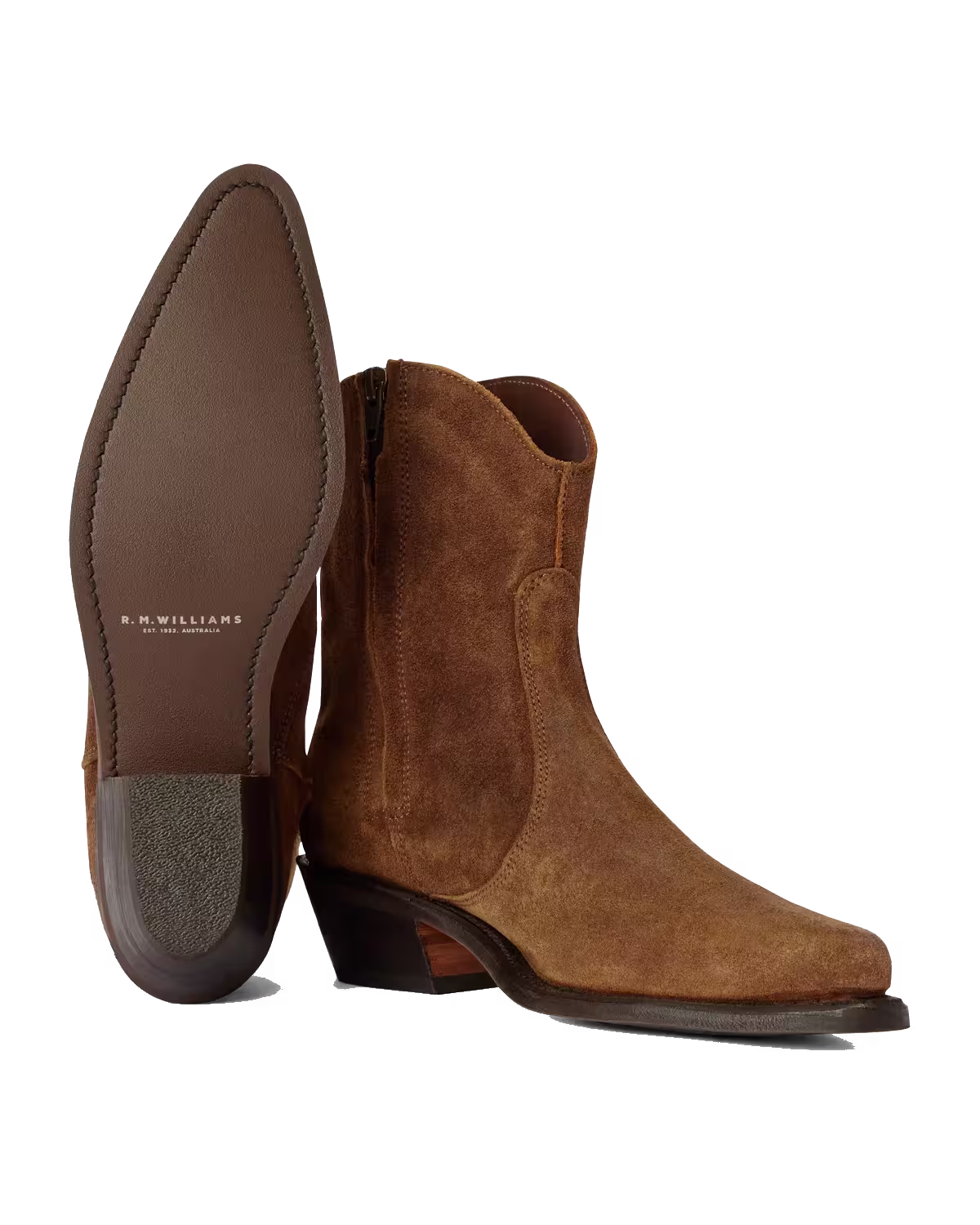 Etta Boot — Ginger Waxed Suede Leather