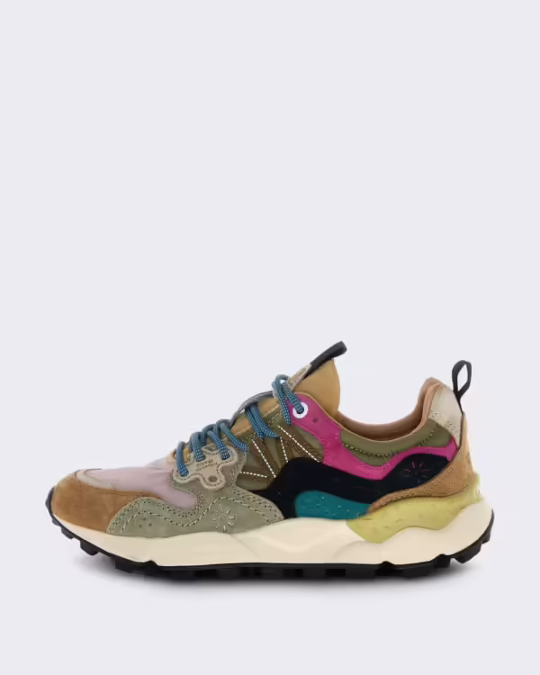 Women’s Damessneaker with natural suede details Brown