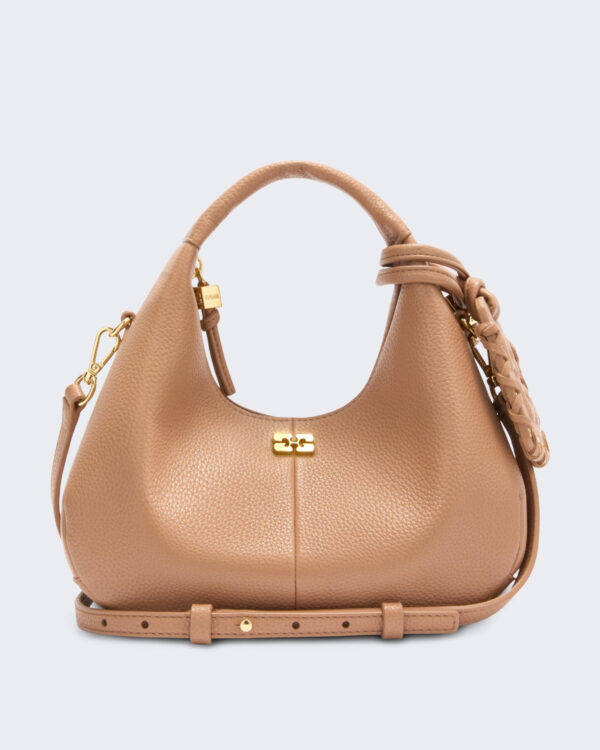 Women’s Hobo Mini gegreineerde Beige
