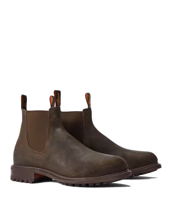 Gardener Commando Boot — Stone Waxed Suede