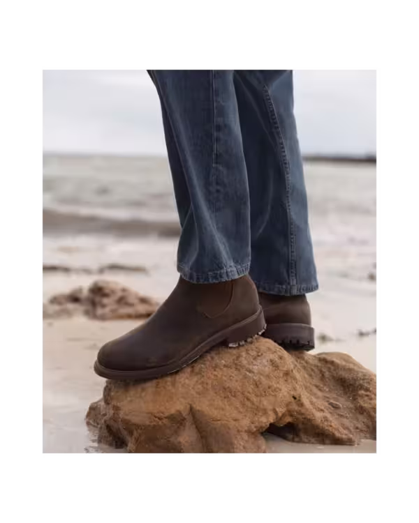 Gardener Commando Boot — Stone Waxed Suede