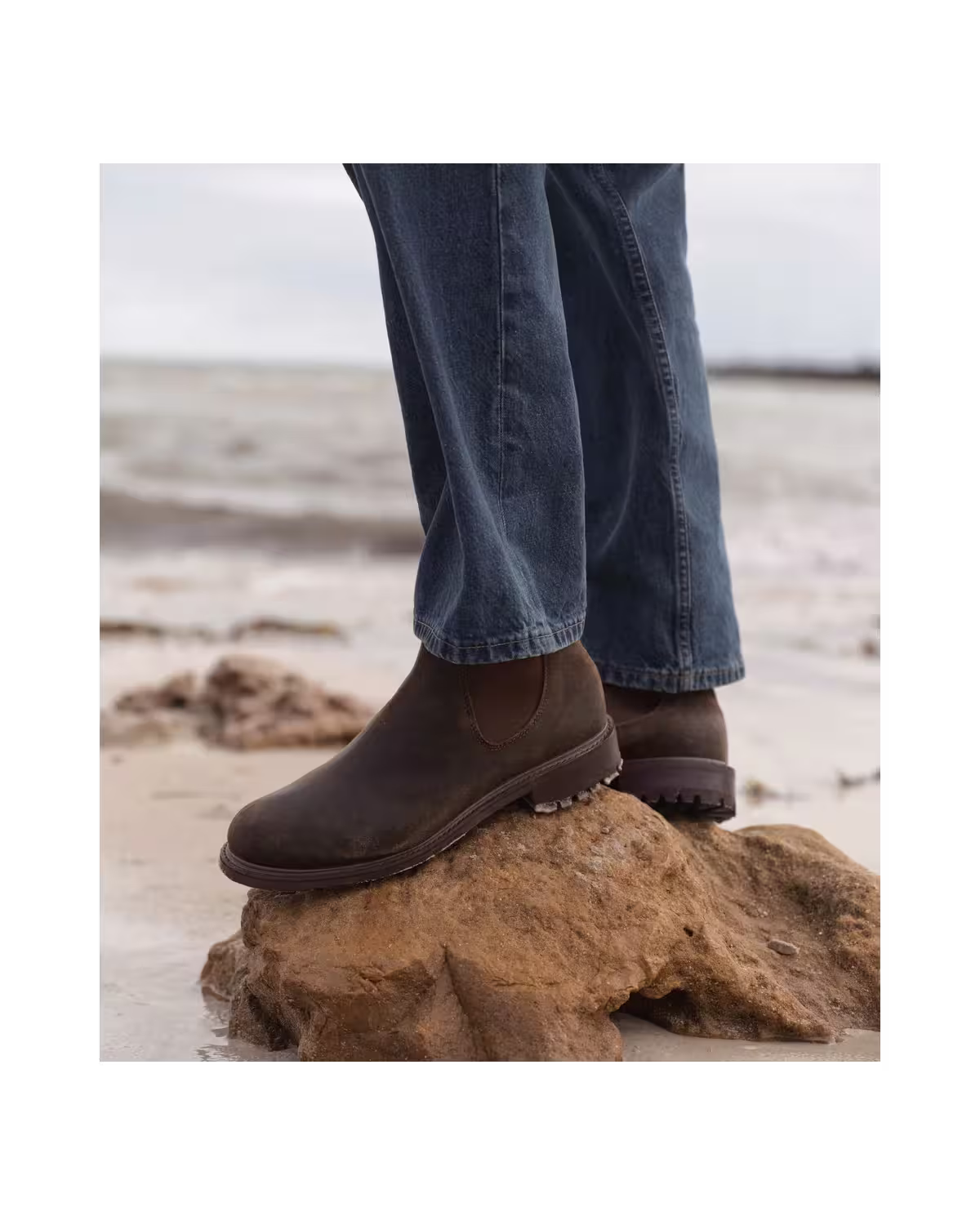Gardener Commando Boot — Stone Waxed Suede