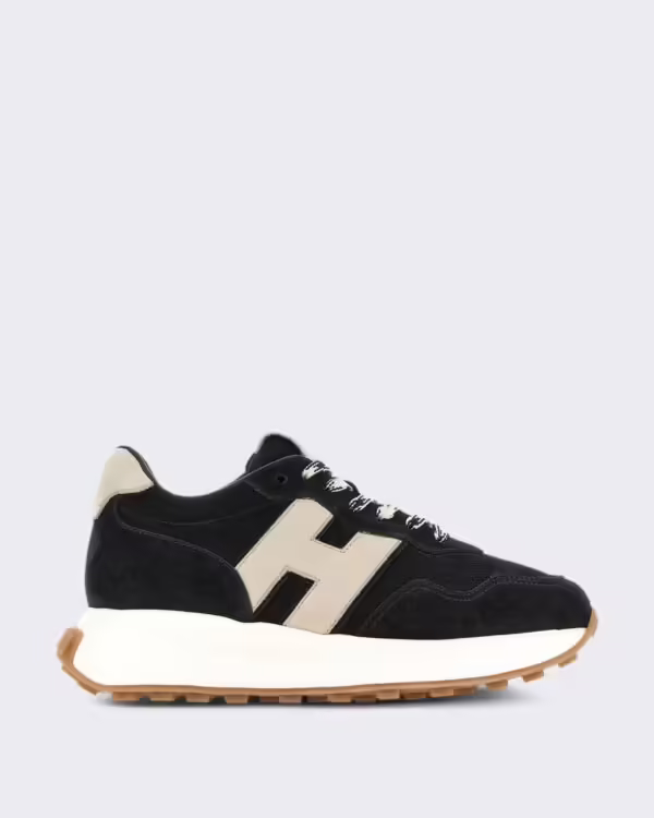 Women’s Sneaker - H641 Allacciato H Patch-Brown Black