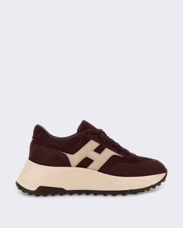 Women’s Vetersneaker met H-detail Bordeauxrood