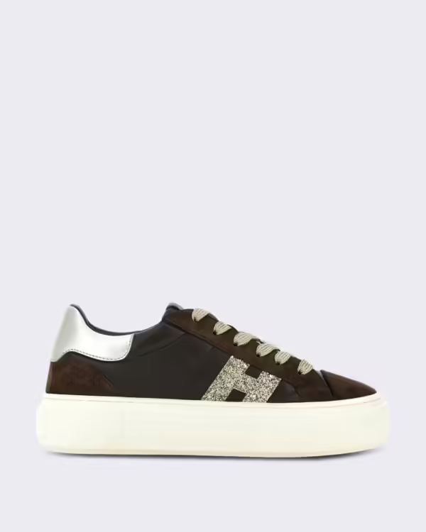 Women’s Vetersneaker met H-logo Beige