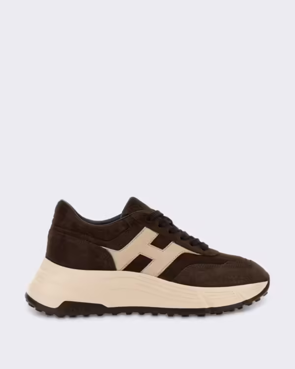Women’s Vetersneaker met H-logo Brown