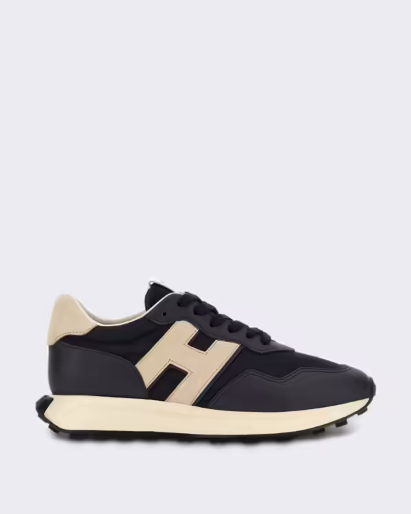 Men’s Veterschoenen sneaker met H-patch detail Blue