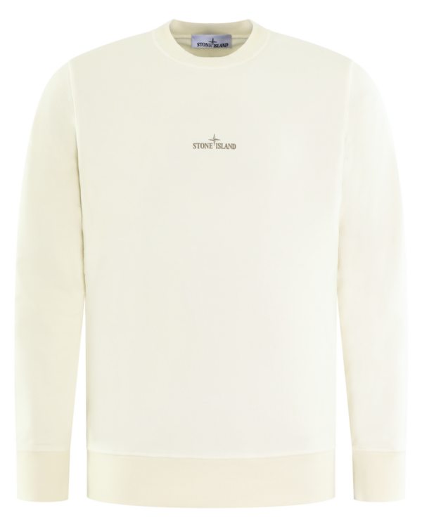 Men’s Logo Print Crew Neck Ivory