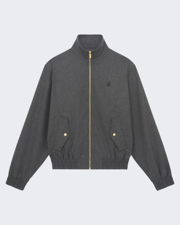 Men’s Flannel Track Jacket Gray