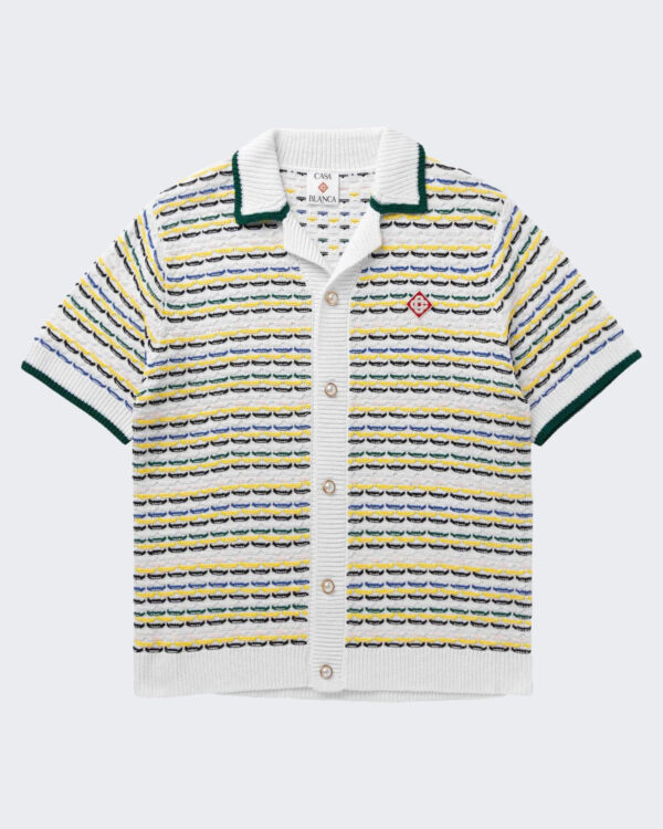 Casablanca Men’s Tuck Stitch Shirt White