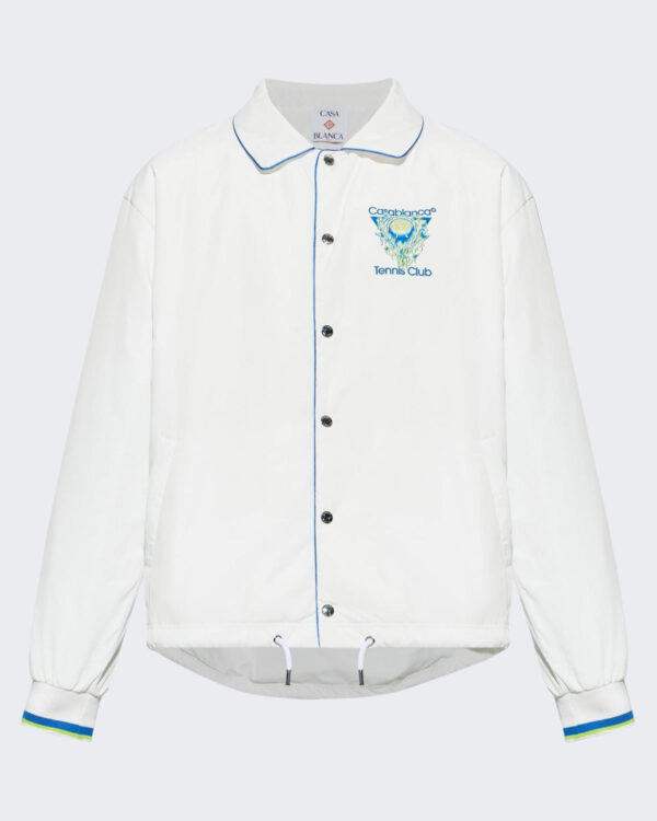 Casablanca Men’s Printed Coach Jacket White