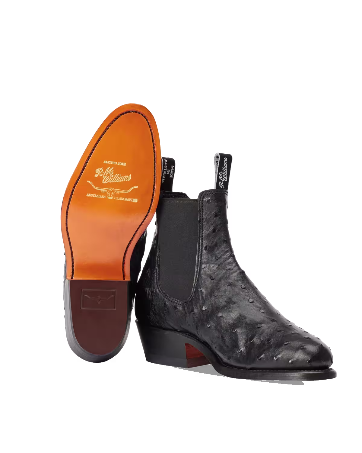Lady Yearling Boot — Black Ostrich Leather