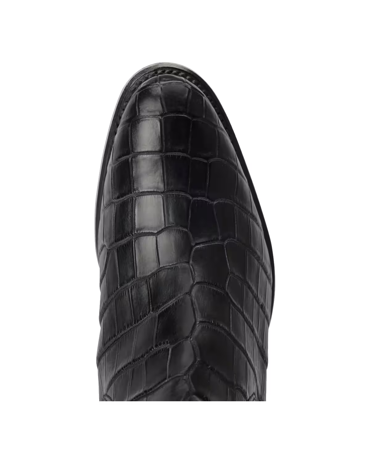 Lady Yearling Boot — Black Crocodile Leather