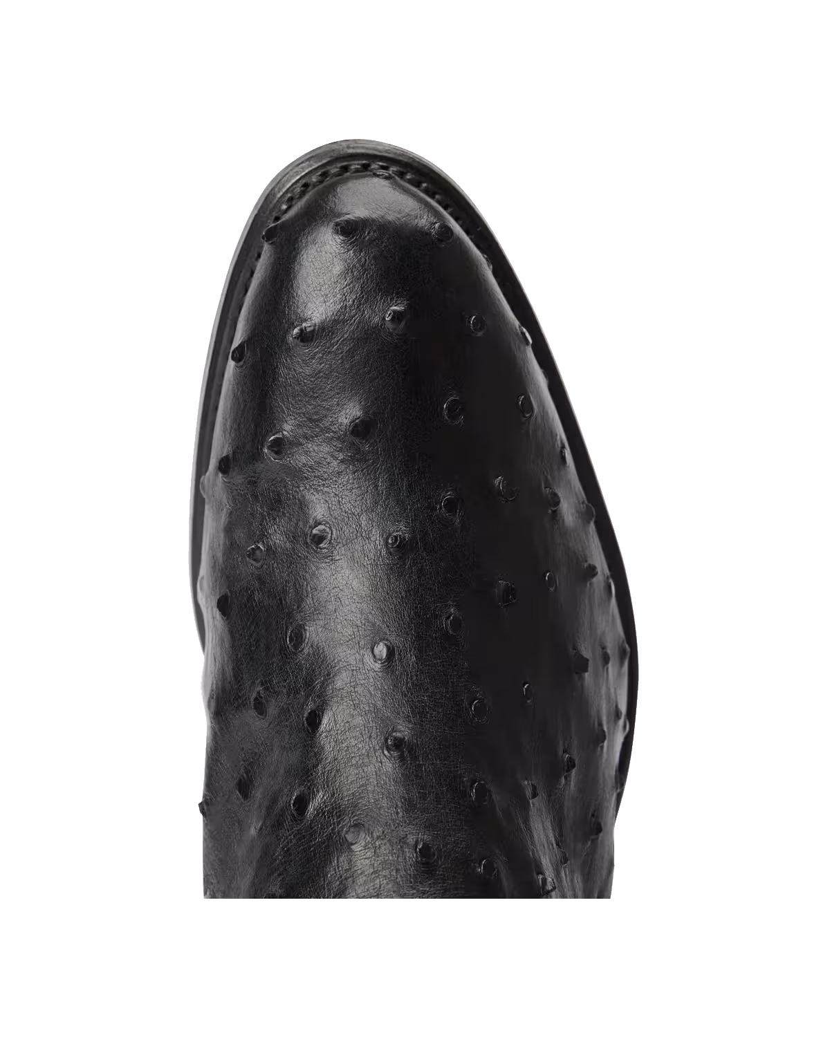 Lady Yearling Boot — Black Ostrich Leather