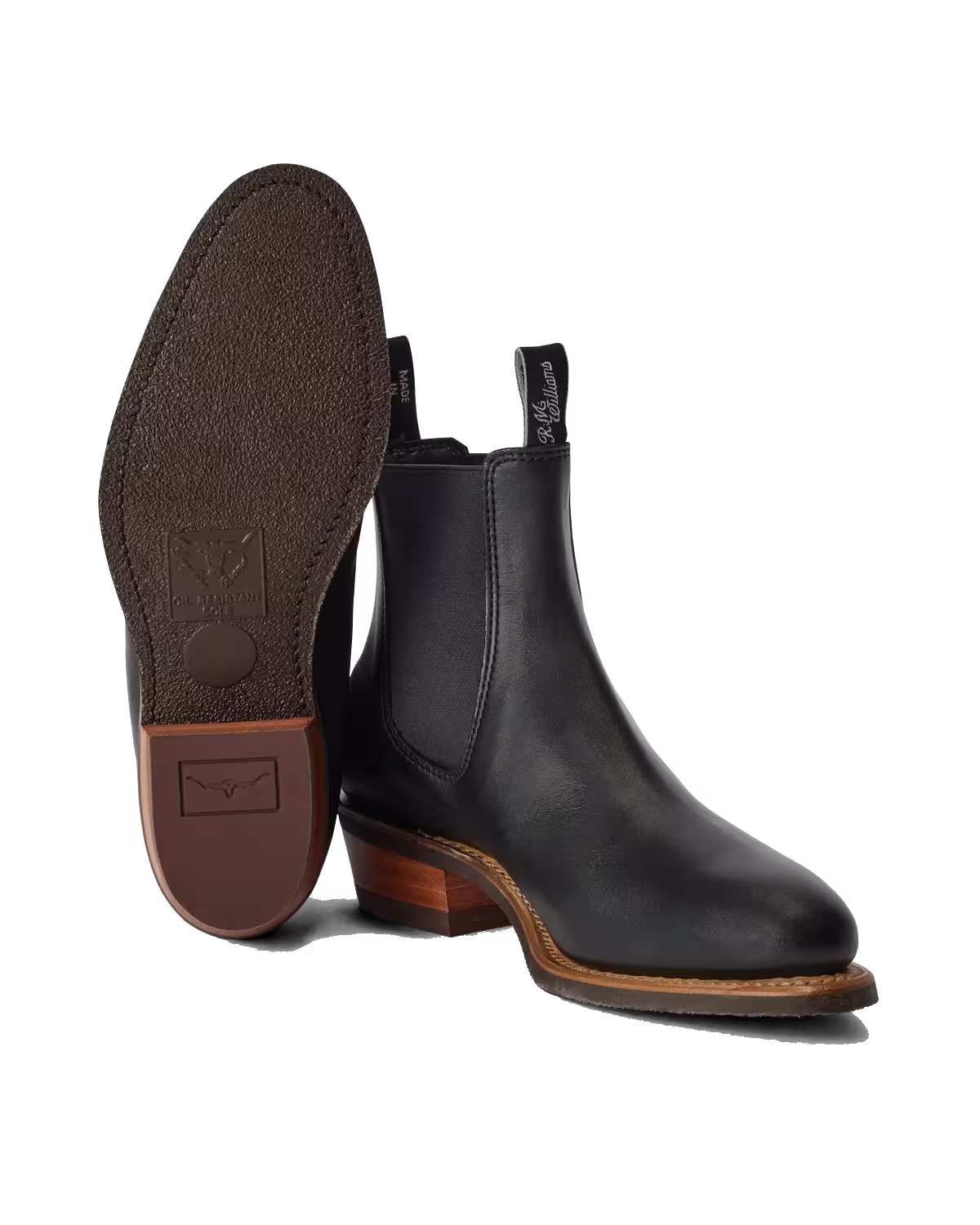 Lady Yearling Boot — Black Yearling Smooth Leather