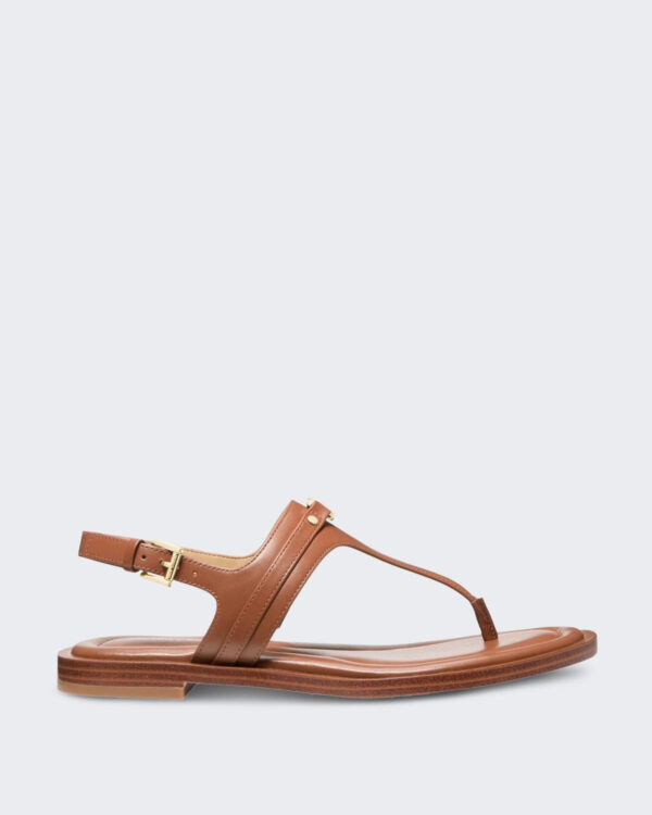 Women’s Platte sandaal met enkelband Brown