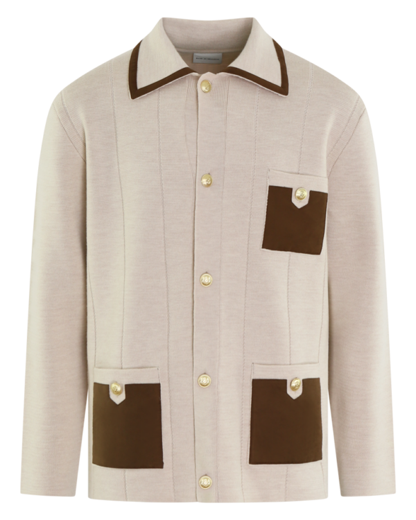 Men’s Pocket Cardigan Beige