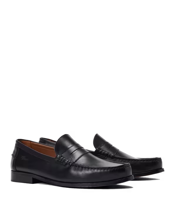 Manning Loafer — Black Pull-Up Leather