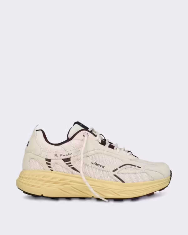 Sneaker met wit-rode colour accents
