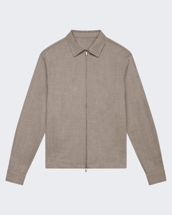 Men’s Flannel Stretch Overshirt Beige