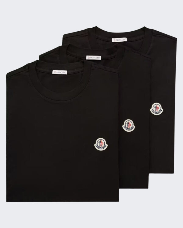 Moncler Men’s T-shirt 3-pack met korte mouwen Black