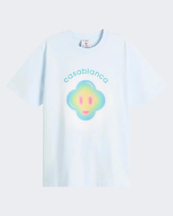 Casablanca Men’s Airbrush Smiley T-Shirt Blue